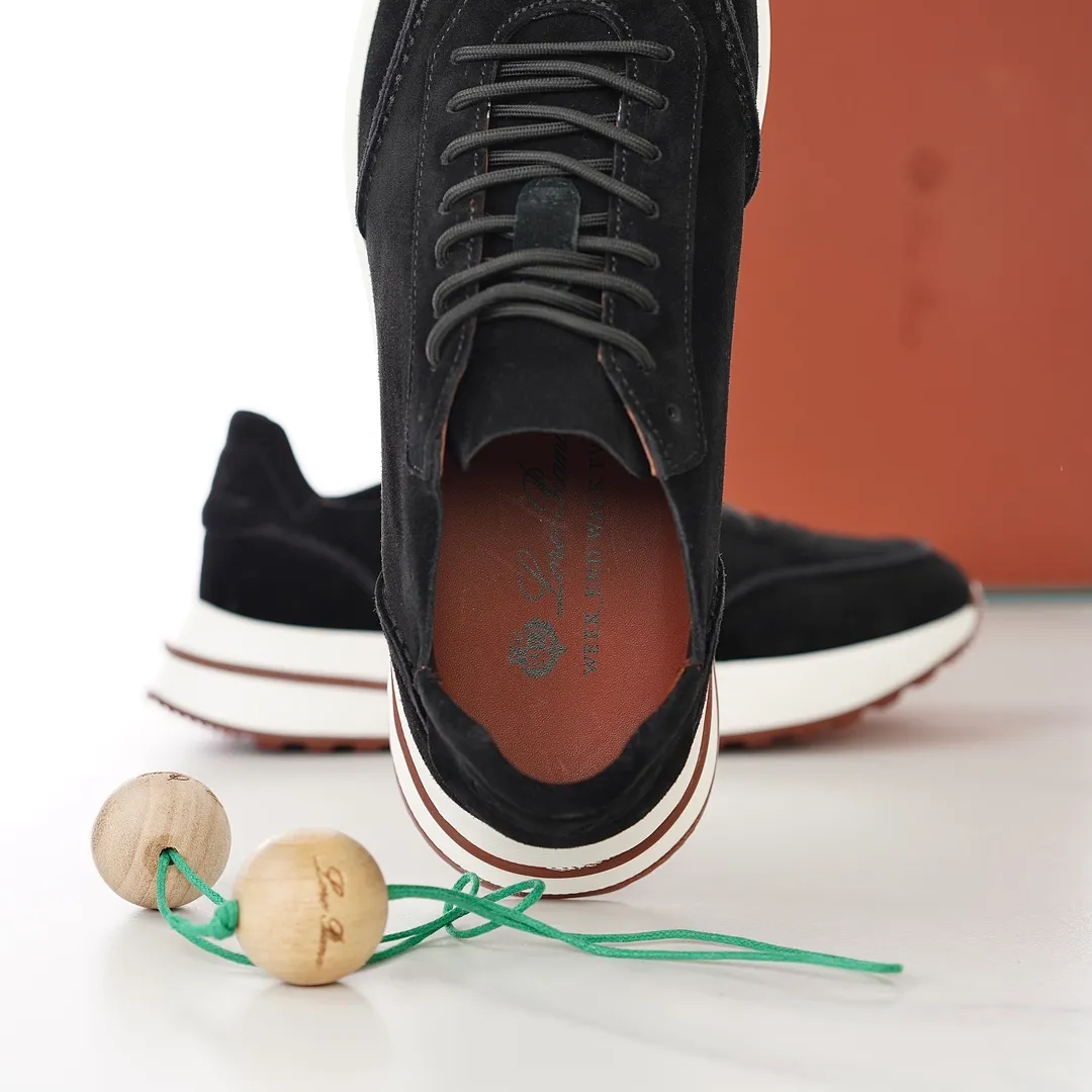 Factory price: 480💰 loro men's shoes💰iana/L men's shoes💰 Size: 38-45, customized 45 non-returnable Materials: The upper is made of elastic cloth for routing. Anti-fleece fabric is wrapped on the front and back to ensure stability. The back is equipped with a cushion to improve wearing comfort. Breathable mesh shoes. Elastic cloth inner𥚃 latex mesh insole. Sole I Men's Shoes💰Foam Combination T Men's Shoes💰U Outsole